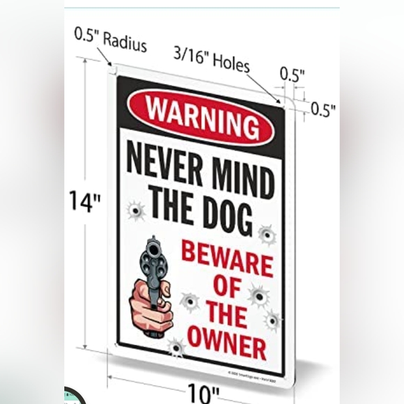 METAL SIGN WARNING BREAK INTO MY HOUSE AND GET ONE OF MY BULLETS - Picture 2 of 3